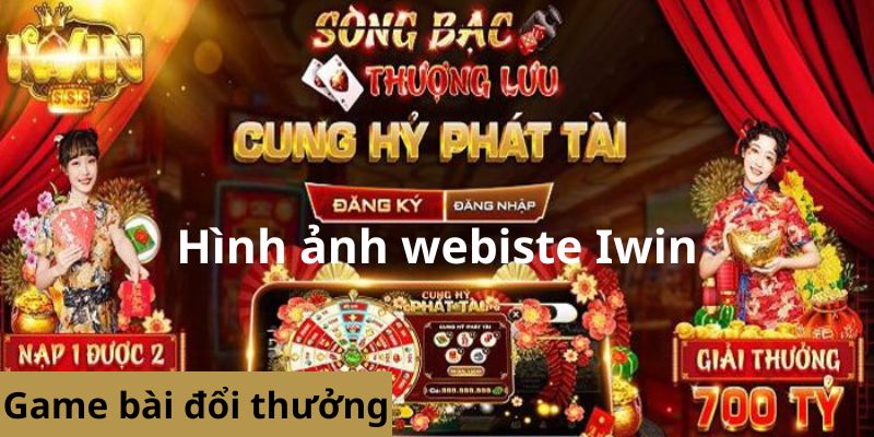 Hình ảnh website chính thức của Iwin